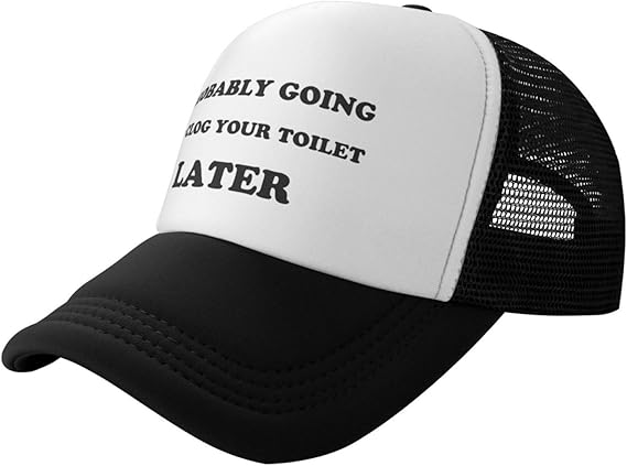 Funny Trucker Hat Unisex Humor Gag Cap Mesh Adjustable Hats for Men Women Classic Fishing Caps