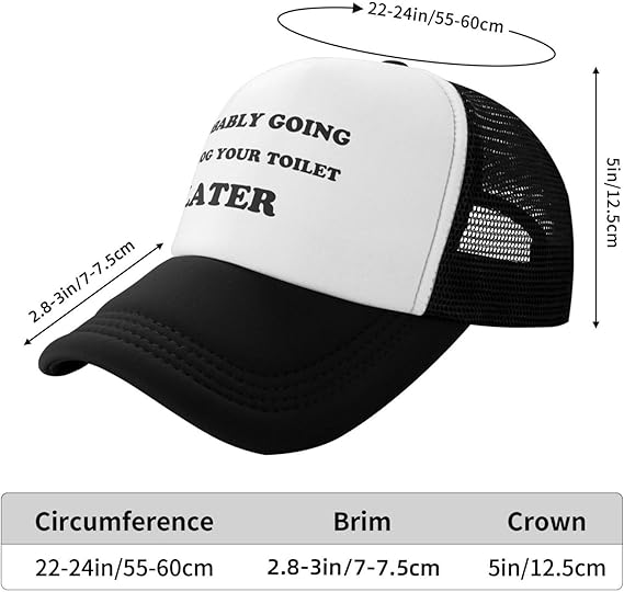 Funny Trucker Hat Unisex Humor Gag Cap Mesh Adjustable Hats for Men Women Classic Fishing Caps